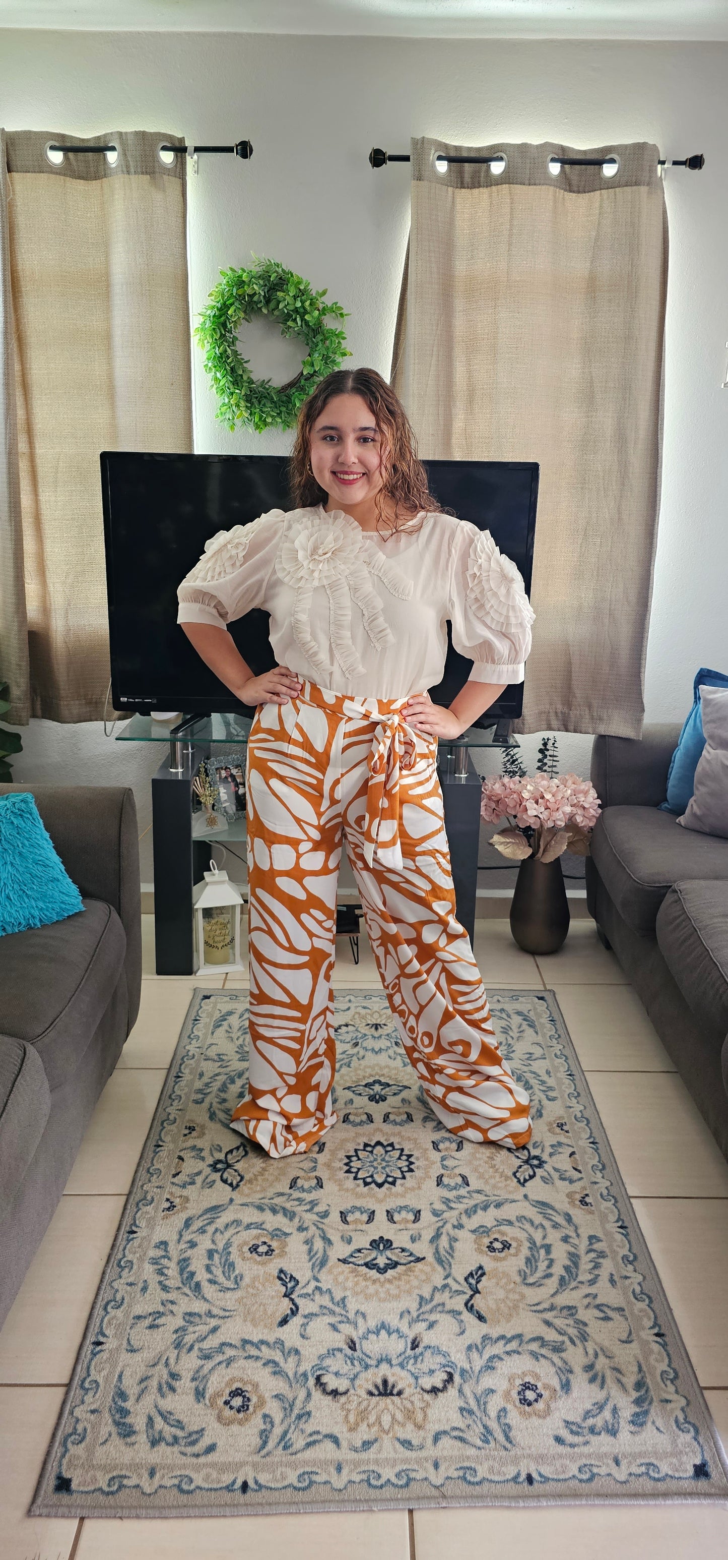 Palazzo pant color mustard