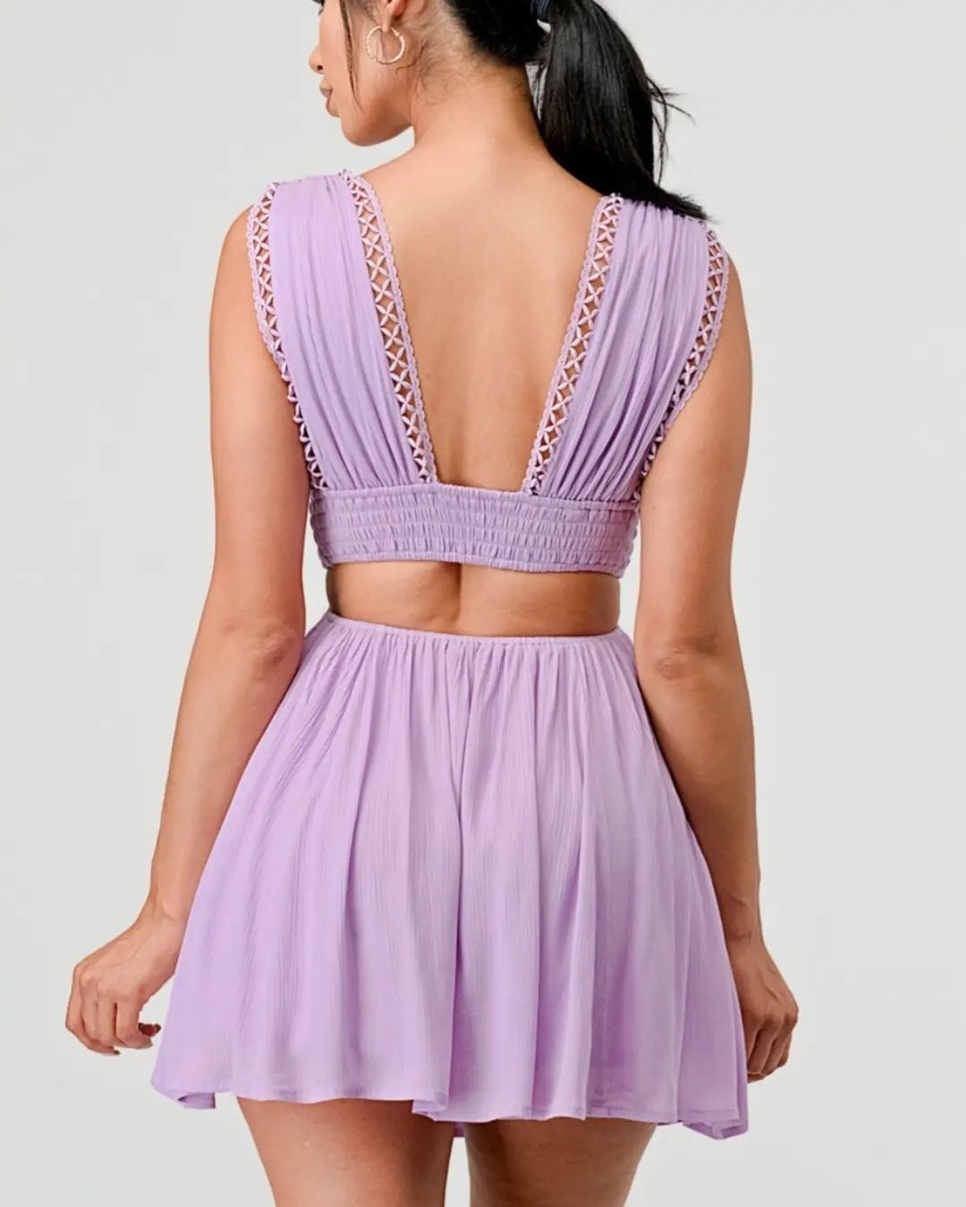 Plunging cutout dress