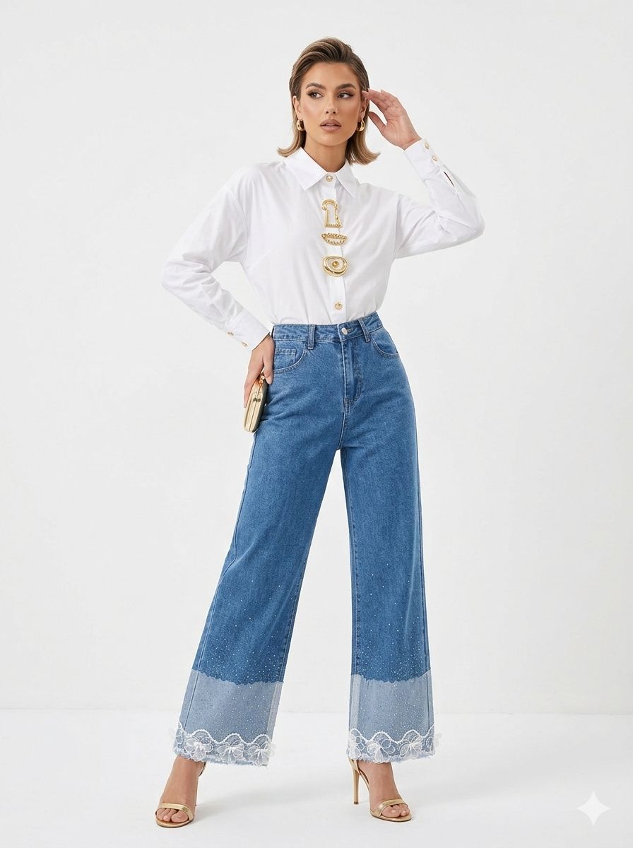 Button top with color gold pins