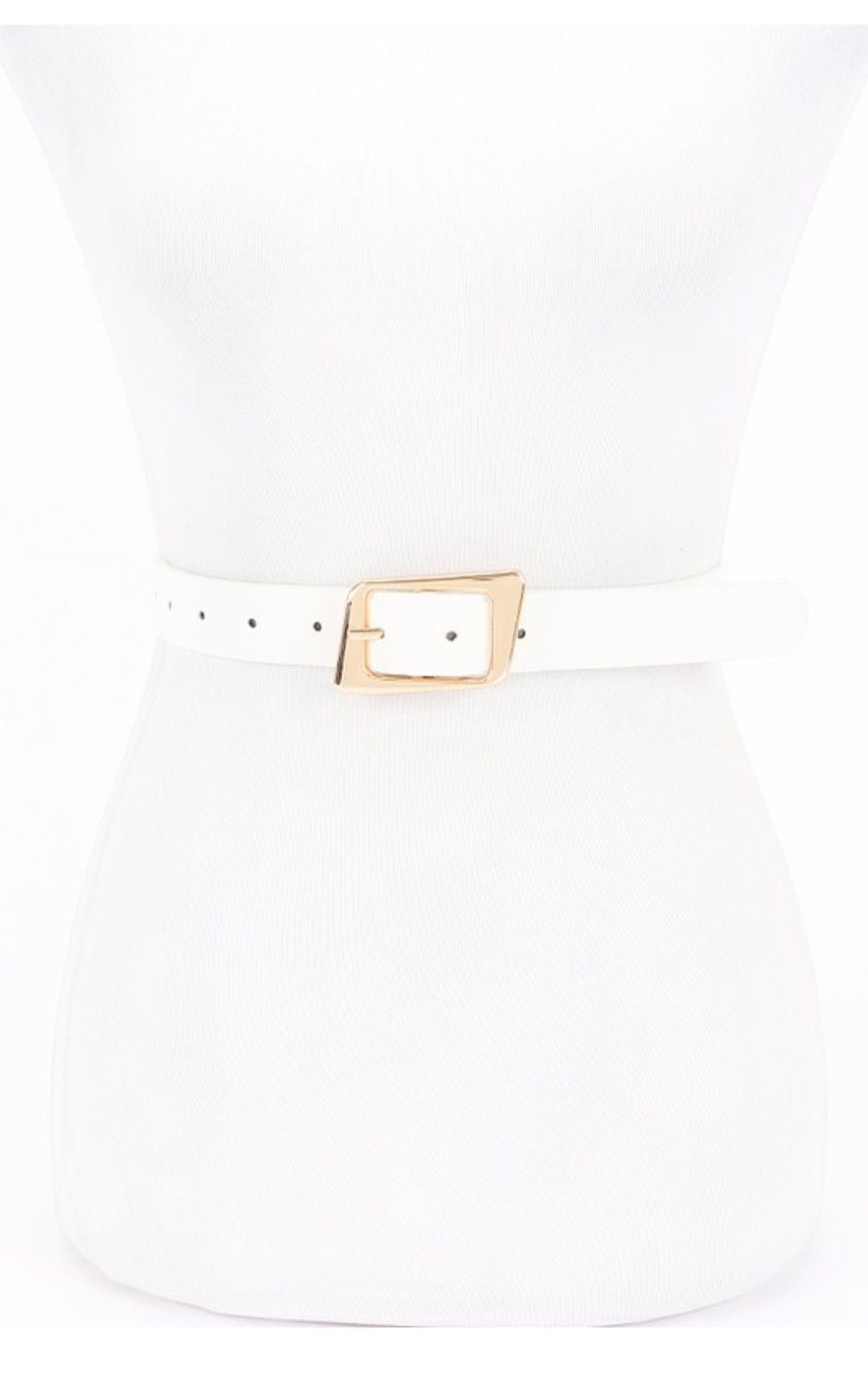 Faux Leather Metal Buckle Belt