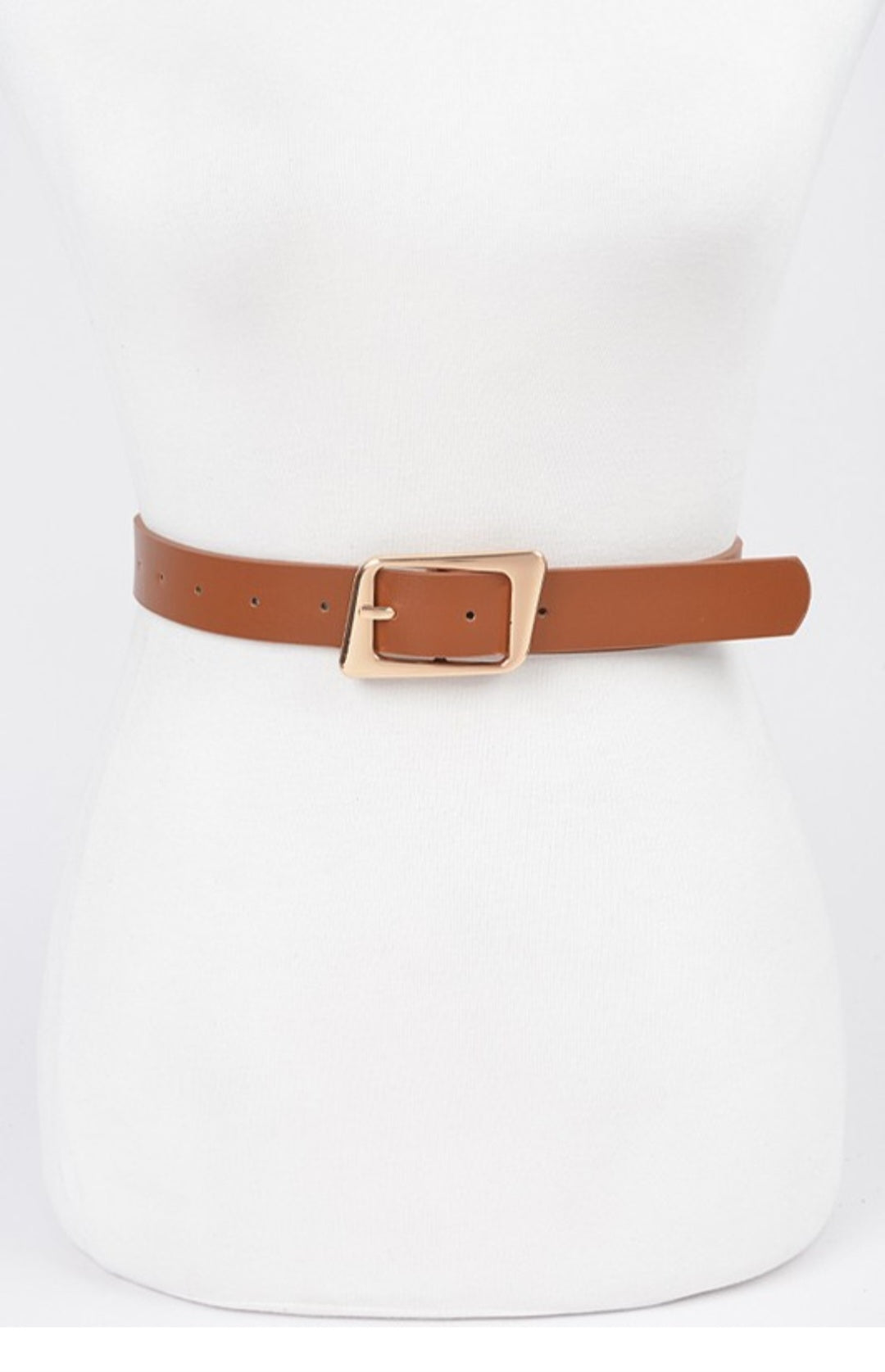 Faux Leather Metal Buckle Belt