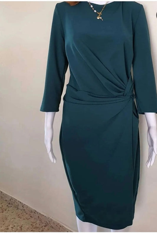 Plus size bodycom wrap Midi dress