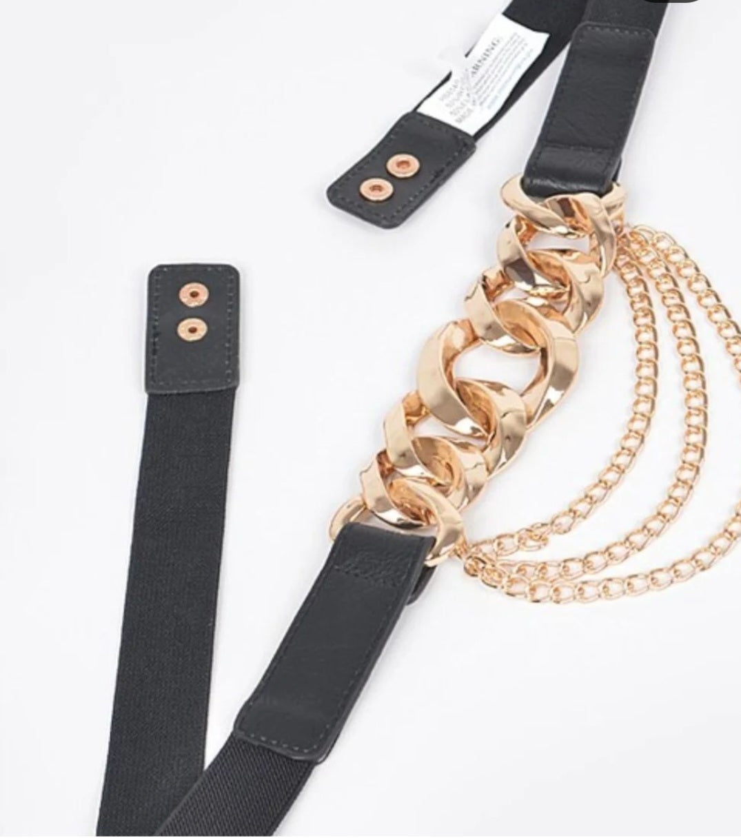 Plus size metal chain belt