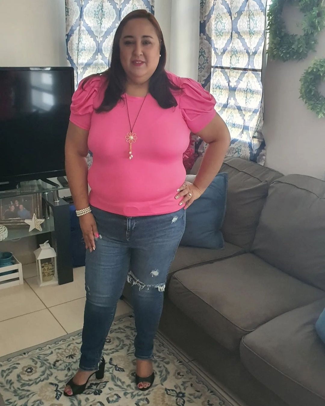 Puff shoulder plus top
