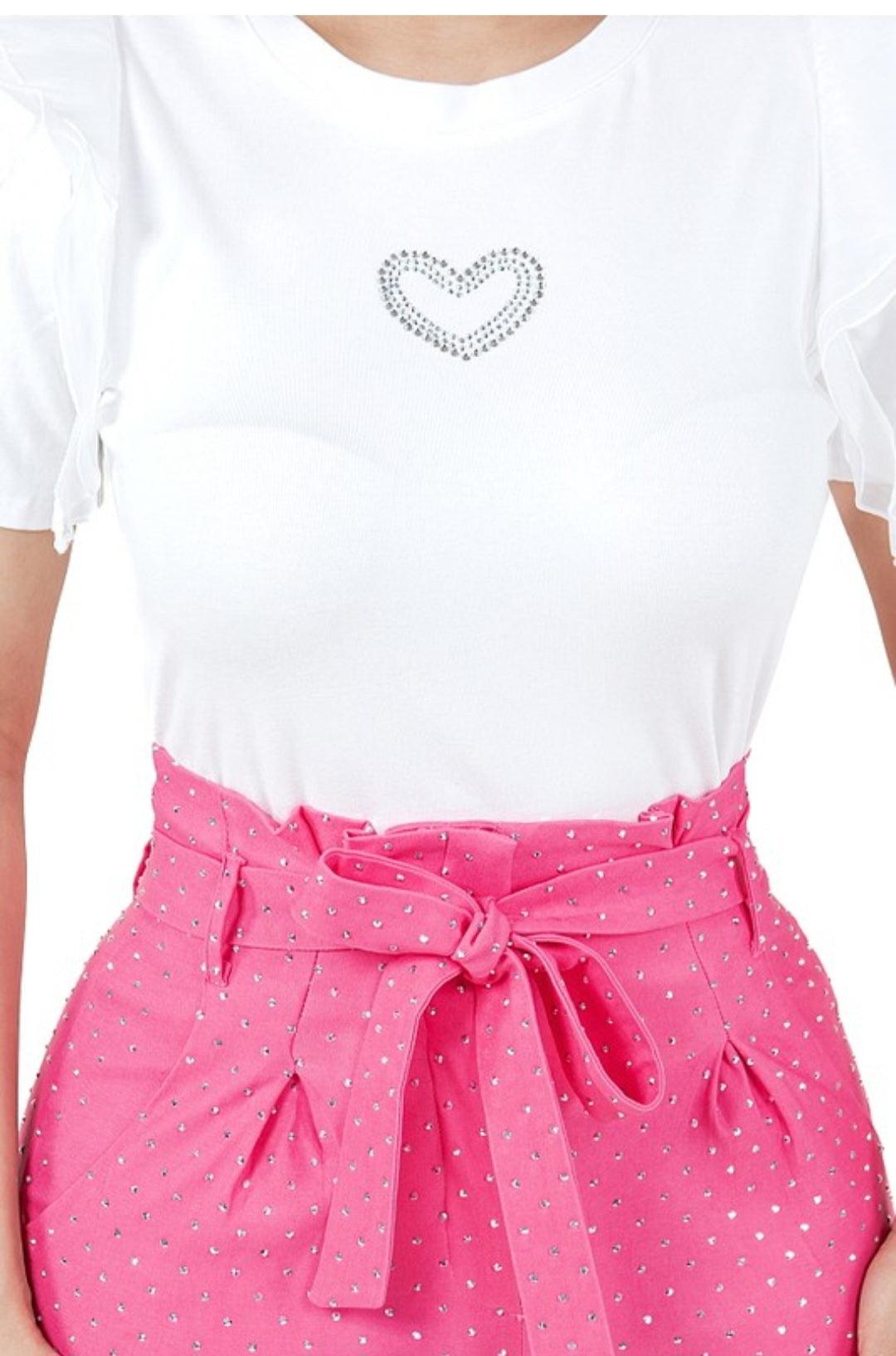 Heart Rhinestone top