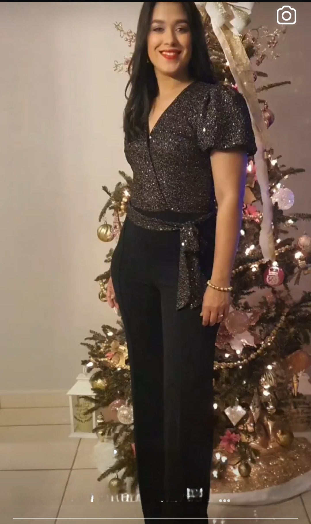 Color copper/black jumpsuit