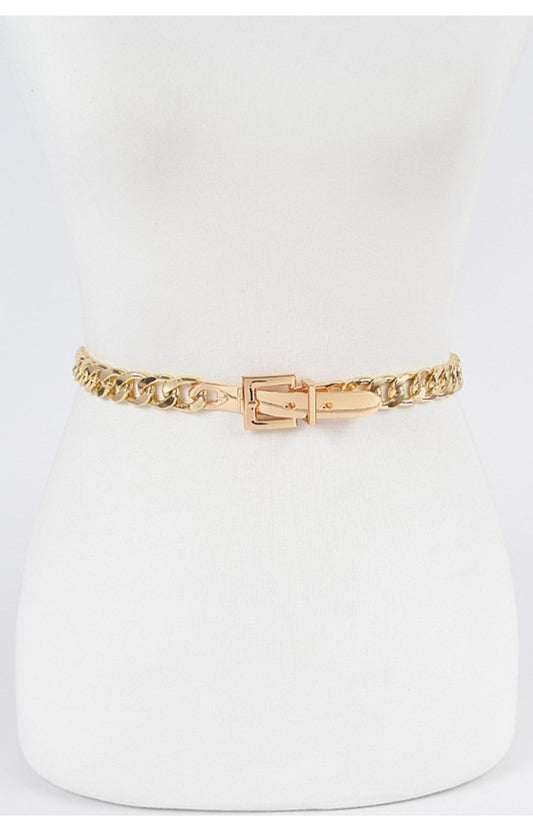 Monotone Plus size chain belt