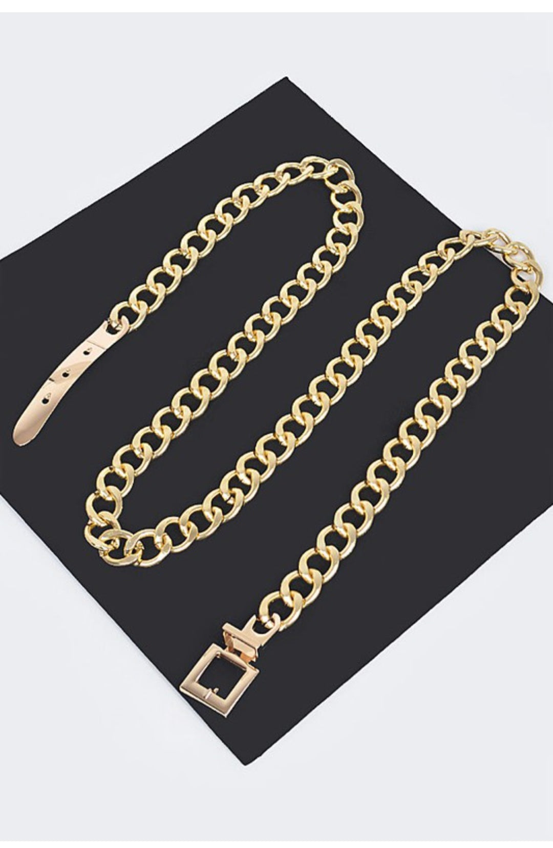 Monotone Plus size chain belt