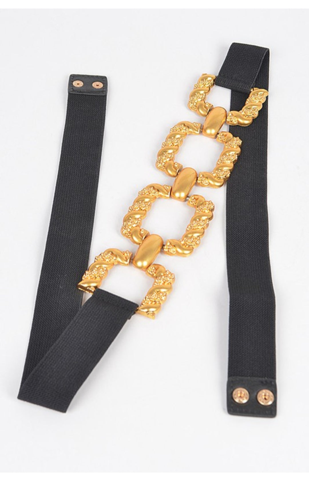Multi metal buckle elastic plus size belt