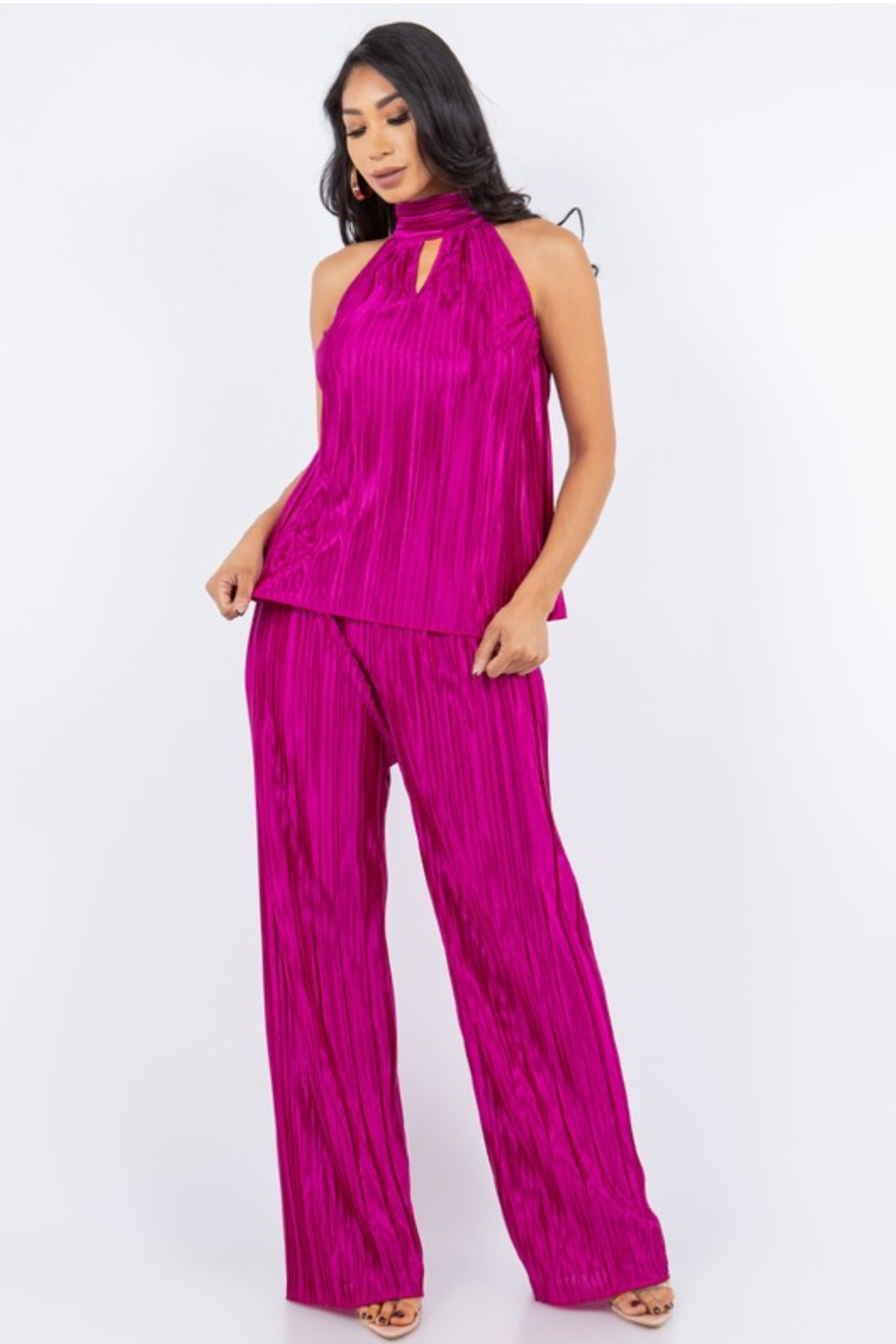 Top and Pant solid fashion set