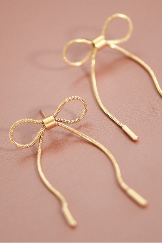 Stainless Steel Bow Earrings