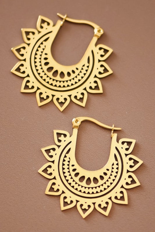 Beautiful gold earrings