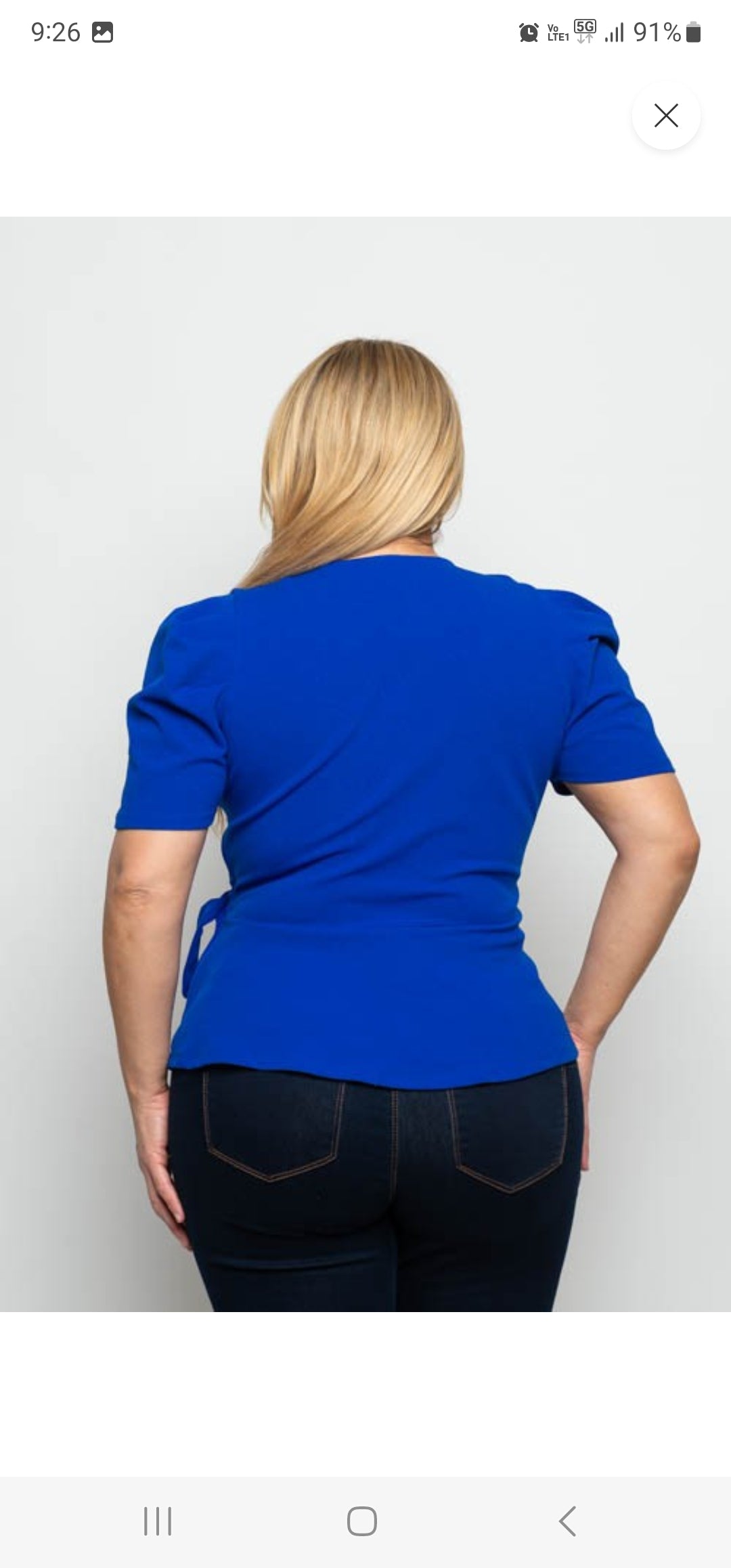 Plus size puff sleeve top