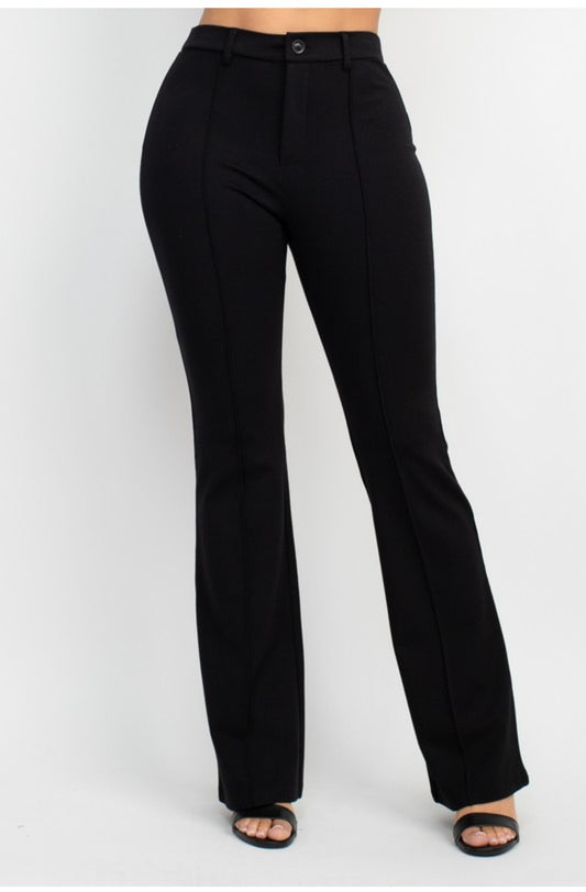 Solid Wide Leg Pants