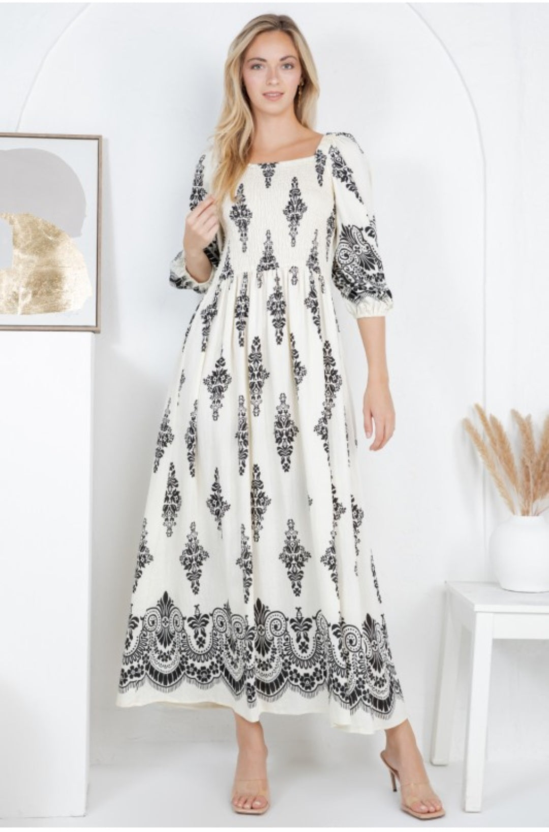 Graphic Print Fashion Maxi Dress