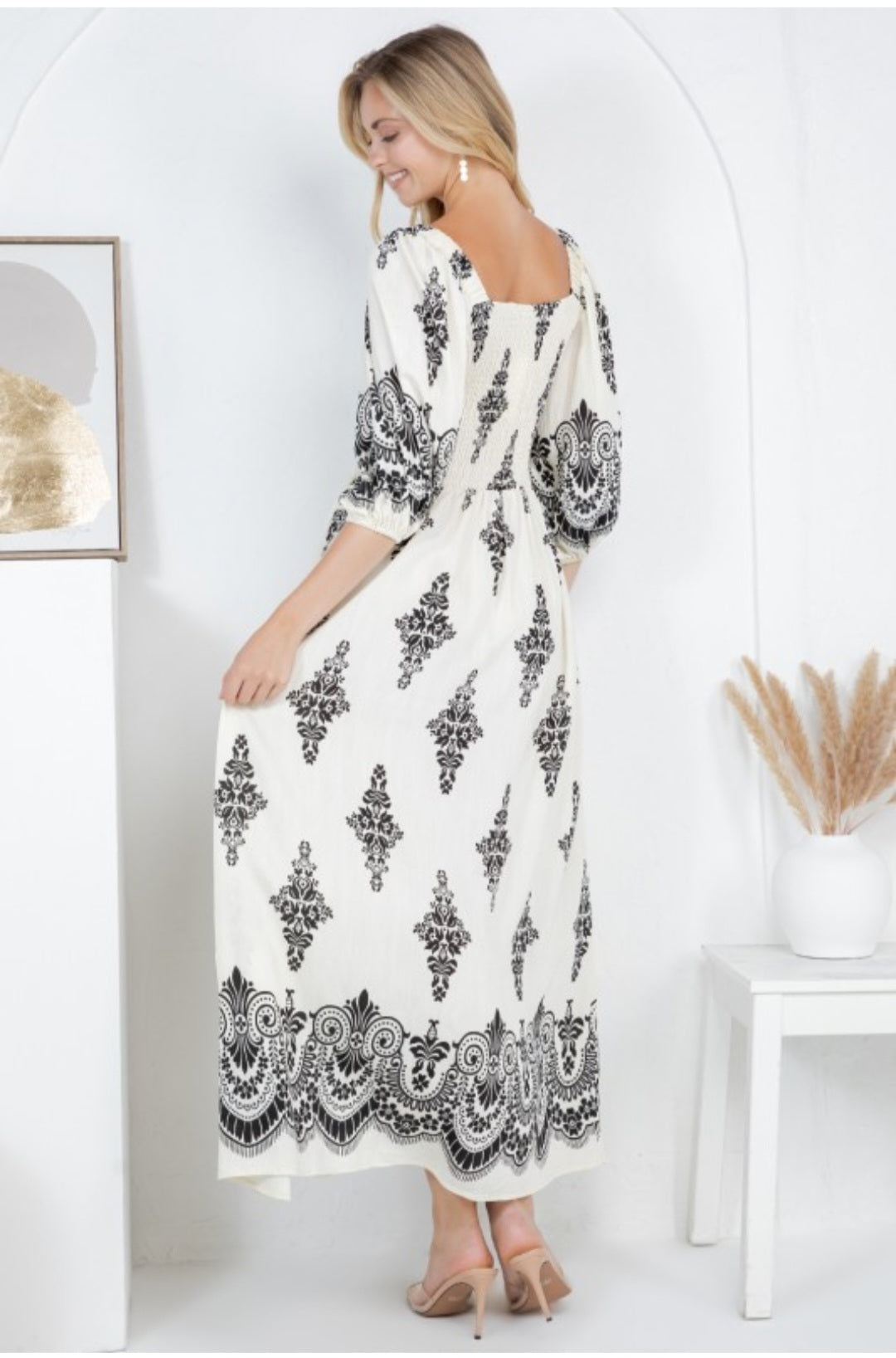 Graphic Print Fashion Maxi Dress