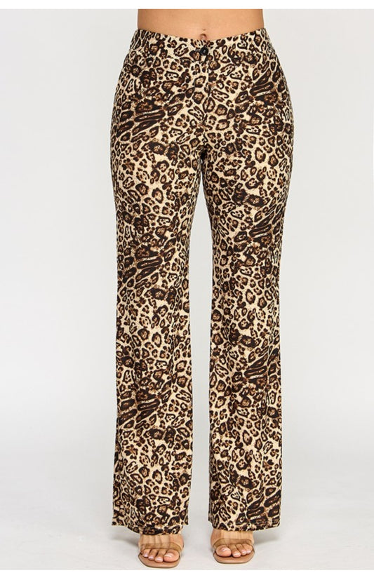Animal Print Long Pants