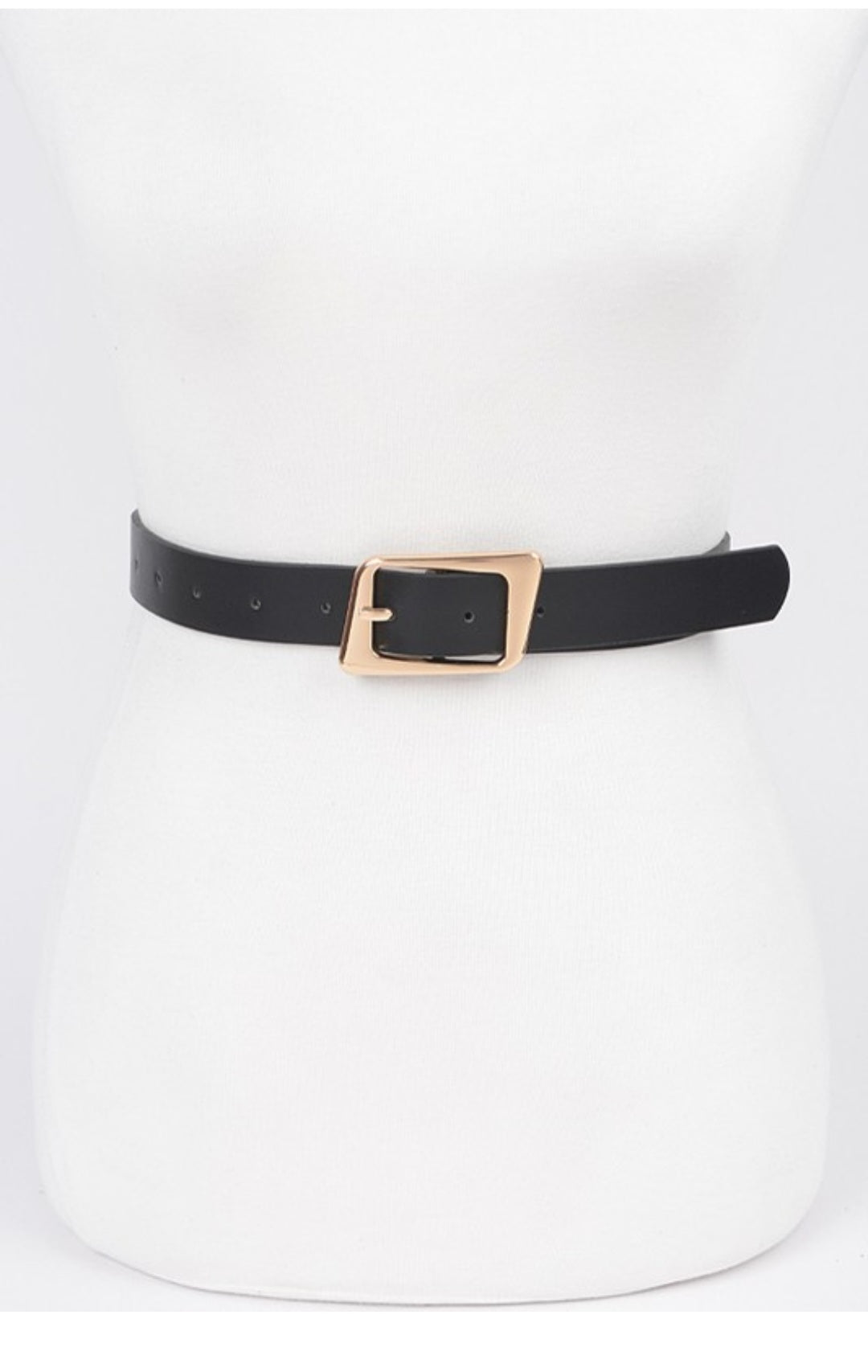 Faux Leather Metal Buckle Belt