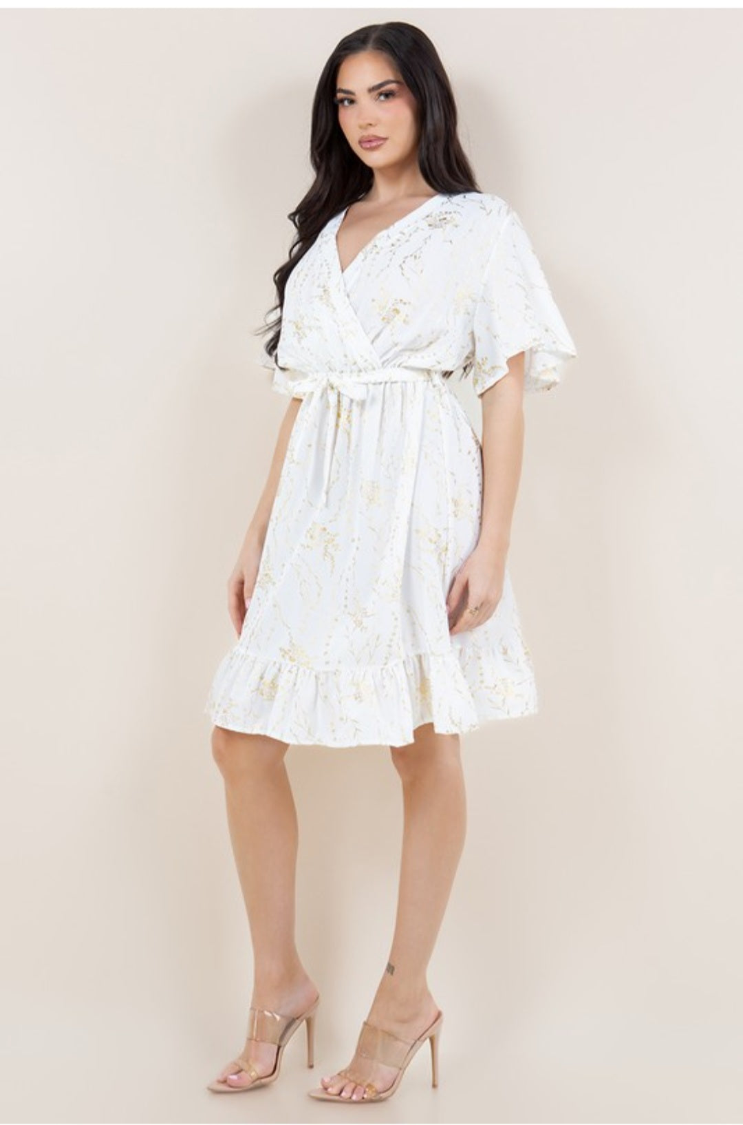 Floral Print Stretch Short Dress